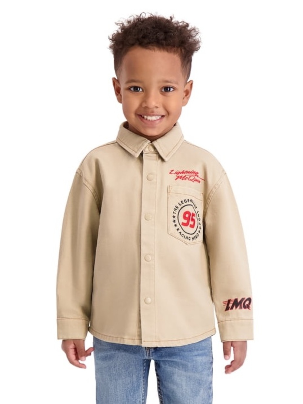 Disney Pixar Cars Lightning McQueen Toddler Shacket size 5T - Picture 12 of 14
